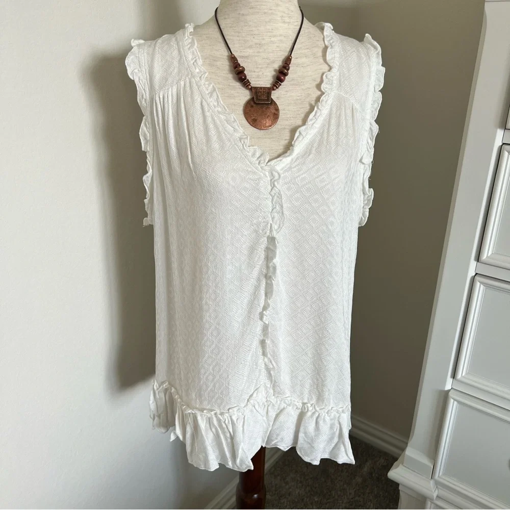 NWT Ruffle Tank - Picture 1 of 8